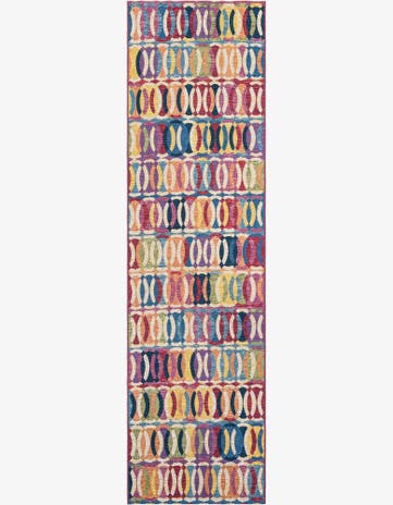 2' 7 x 10' Easy-Clean Modern Indoor / Outdoor Runner Rug