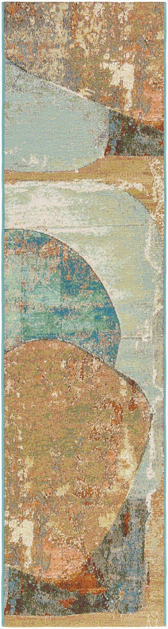 Primary image 2' x 8'  Washable Modern Indoor / Outdoor Runner Rug