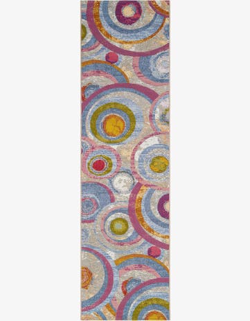 2' 7 x 10' Easy-Clean Modern Indoor / Outdoor Runner Rug