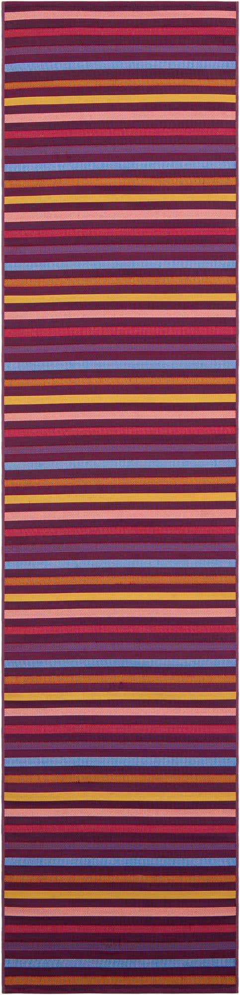2' 7 x 12' Easy-Clean Ribbon Indoor / Outdoor Runner Rug