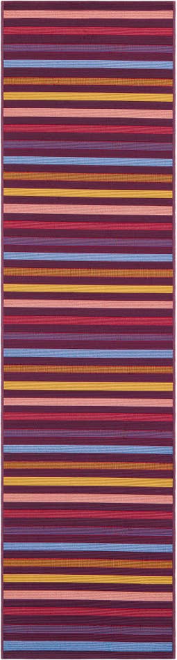 Detail image of 2' x 8' Easy-Clean Ribbon Indoor / Outdoor Runner Rug