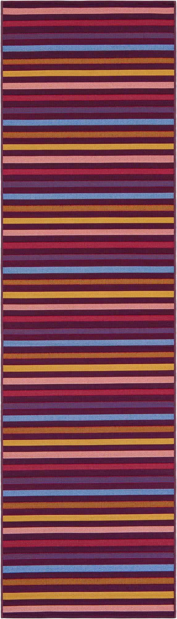 2' 7 x 10' Washable Ribbon Indoor / Outdoor Runner Rug