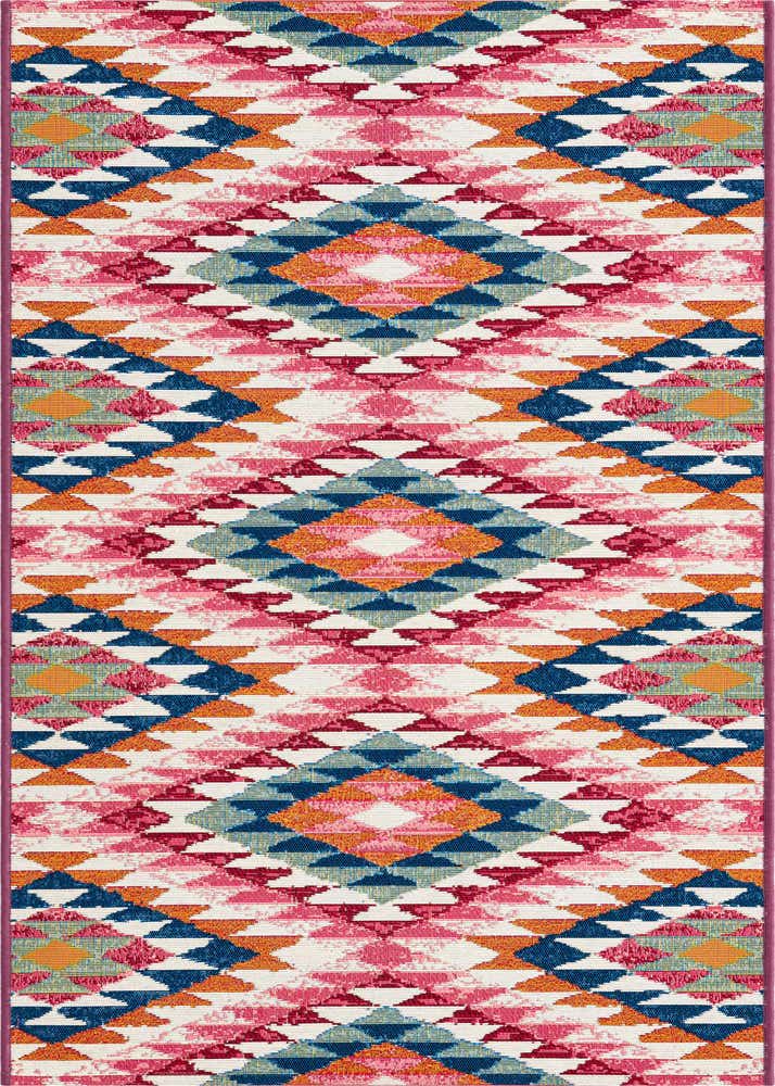 2' x 6' Easy-Clean Southwestern Indoor / Outdoor Runner Rug