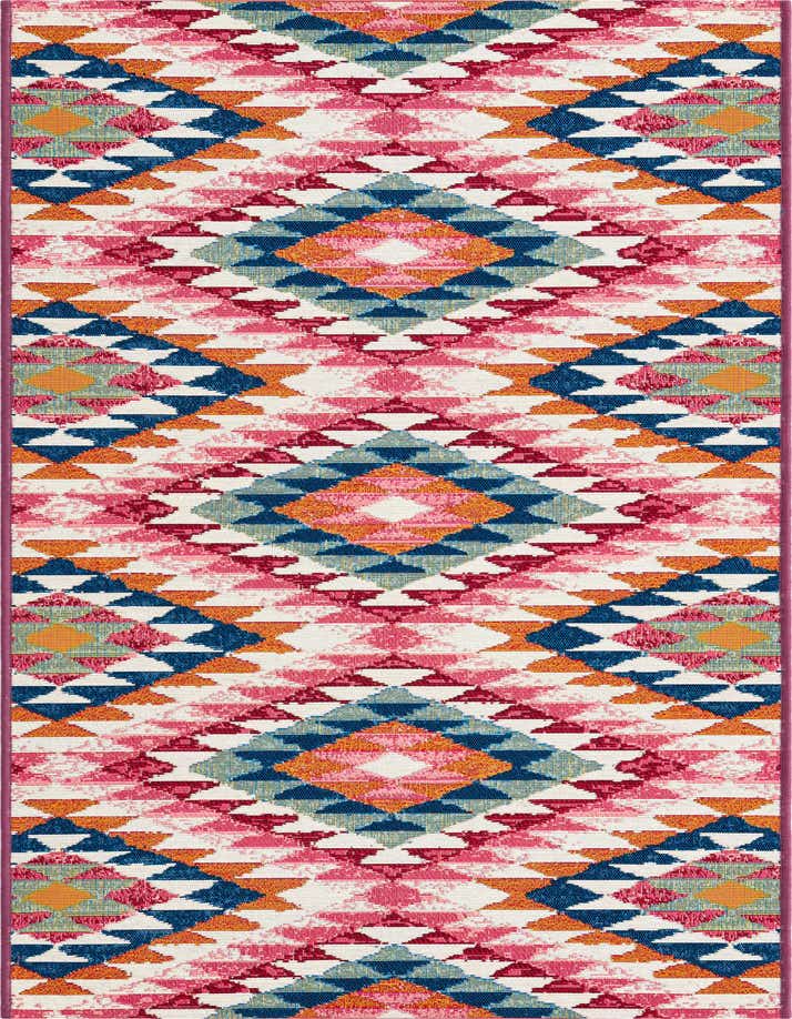 2' x 6' Easy-Clean Southwestern Indoor / Outdoor Runner Rug