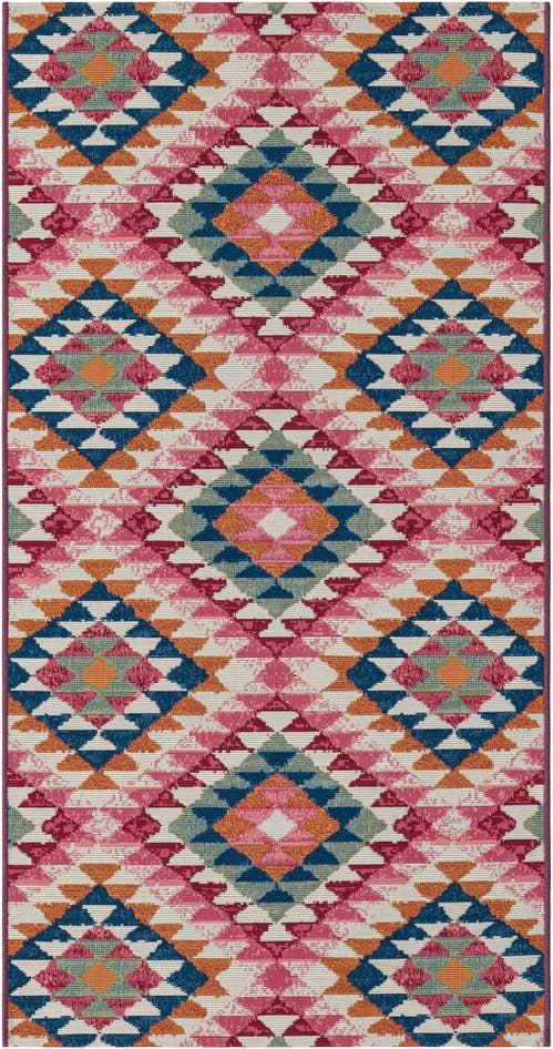 Detail image of 2' 7 x 5' 3 Easy-Clean Southwestern Indoor / Outdoor Runner Rug