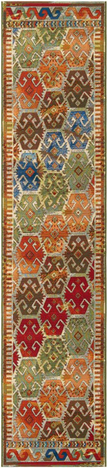 Detail image of 2' 7 x 12' Easy-Clean Southwestern Indoor / Outdoor Runner Rug