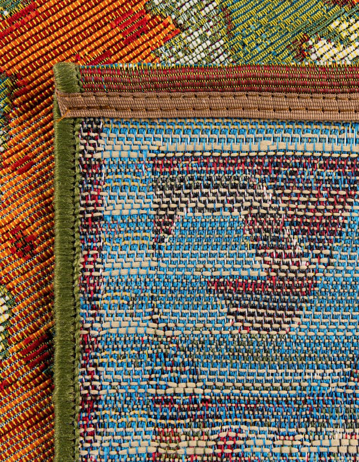 Detail image of 2' x 8' Easy-Clean Southwestern Indoor / Outdoor Runner Rug