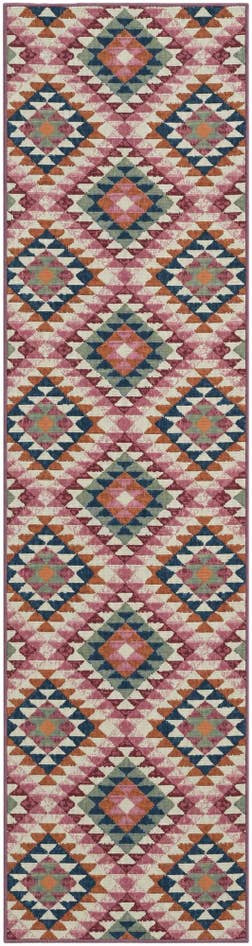 Detail image of 2' 7 x 10' Easy-Clean Southwestern Indoor / Outdoor Runner Rug