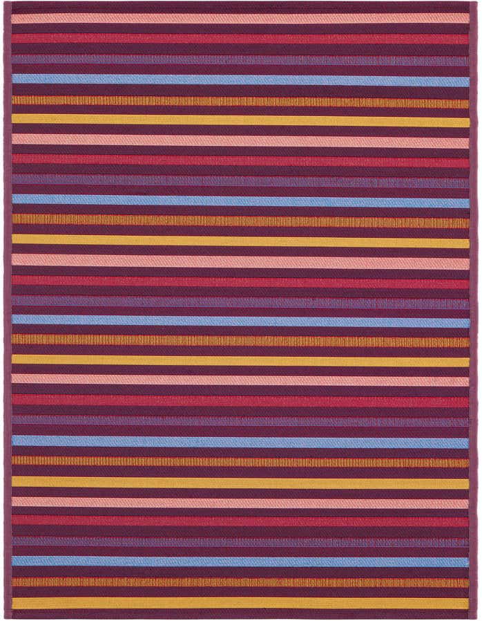 2' x 6' Easy-Clean Striped Indoor / Outdoor Runner Rug