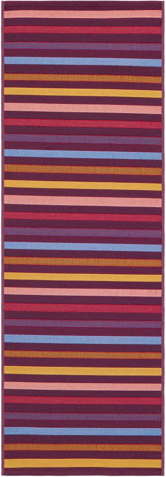Detail image of 2' x 6' Easy-Clean Striped Indoor / Outdoor Runner Rug