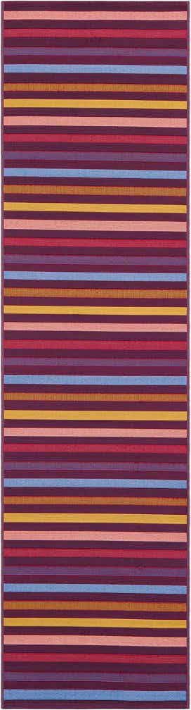 2' x 8' Easy-Clean Striped Indoor / Outdoor Runner Rug