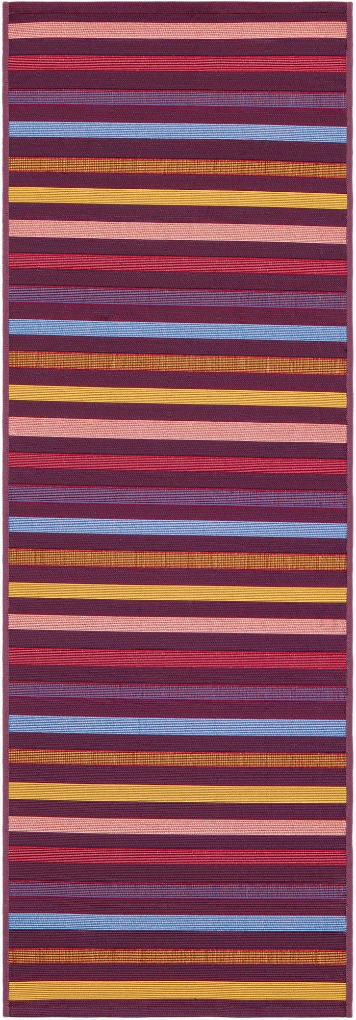 2' x 6'  Washable Striped Indoor / Outdoor Runner Rug