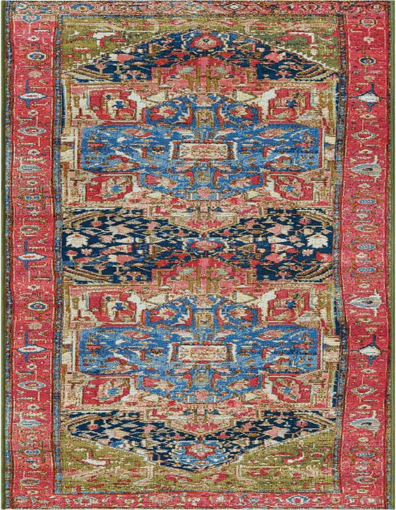 Detail image of 2' 7 x 10' Easy-Clean Traditional Indoor / Outdoor Runner Rug