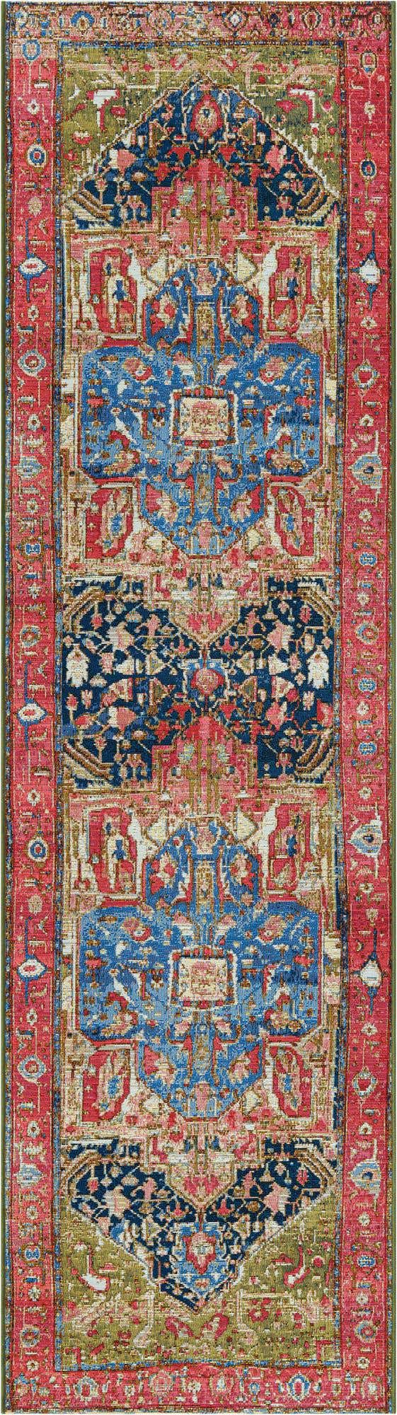 2' 7 x 10' Easy-Clean Traditional Indoor / Outdoor Runner Rug