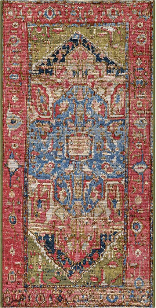 2' x 4' Easy-Clean Traditional Indoor / Outdoor Runner Rug
