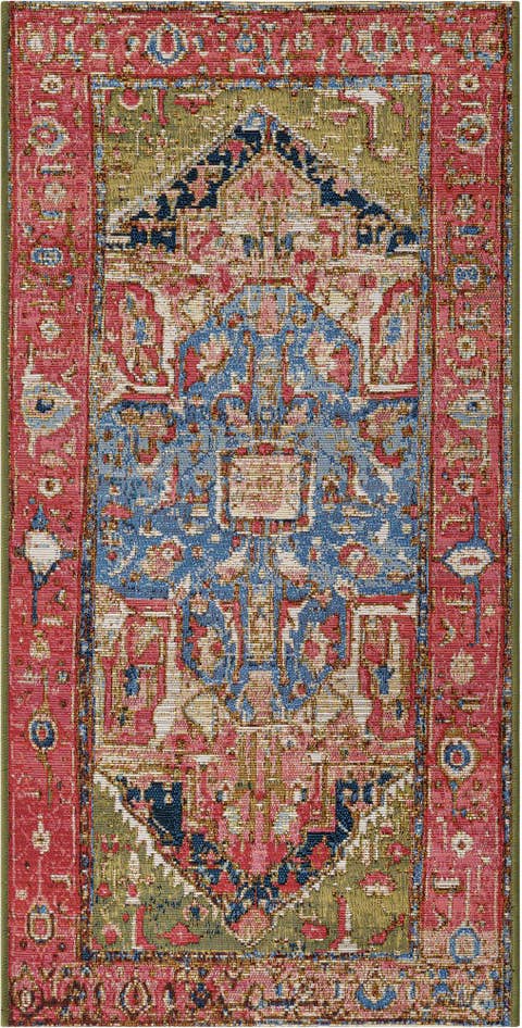 Detail image of 2' x 4' Easy-Clean Traditional Indoor / Outdoor Runner Rug