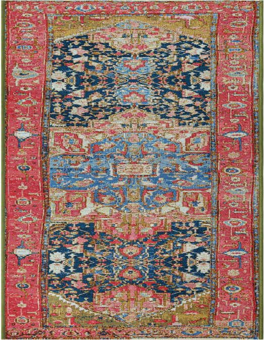 2' x 8' Easy-Clean Traditional Indoor / Outdoor Runner Rug