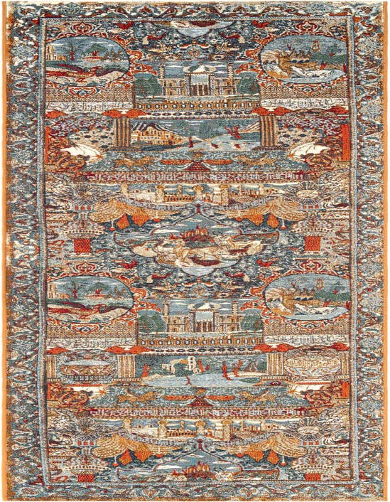 Detail image of 2' 7 x 10' Easy-Clean Traditional Indoor / Outdoor Runner Rug