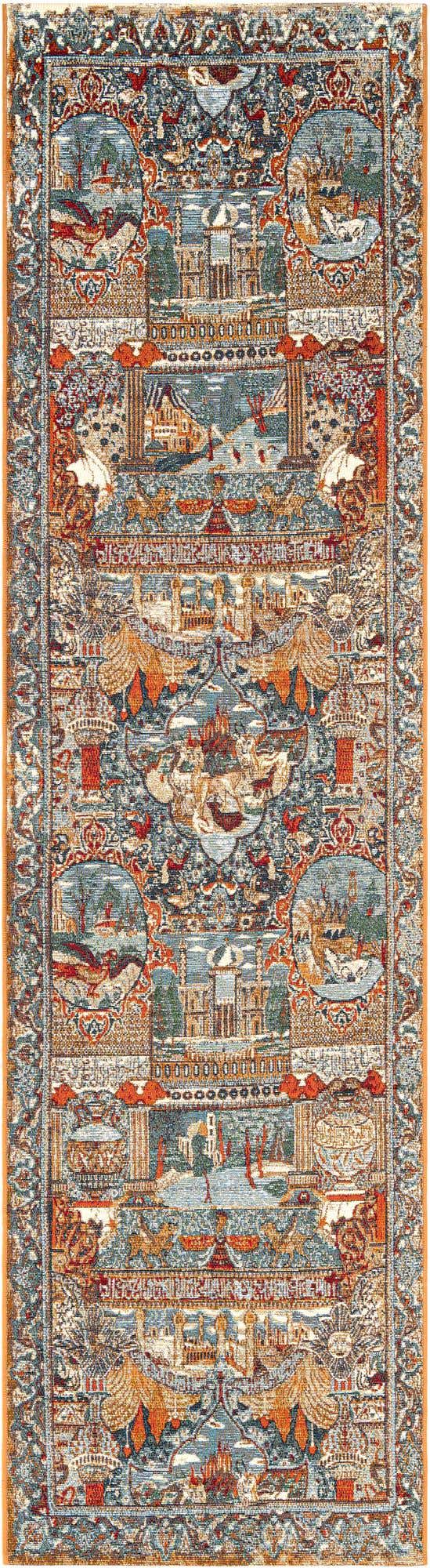 2' 7 x 10' Easy-Clean Traditional Indoor / Outdoor Runner Rug