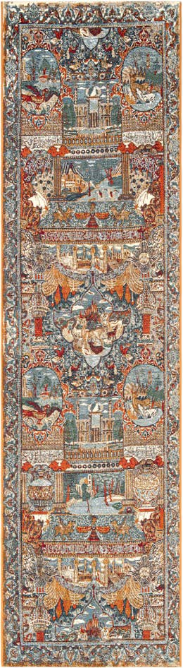 Detail image of 2' 7 x 10' Easy-Clean Traditional Indoor / Outdoor Runner Rug
