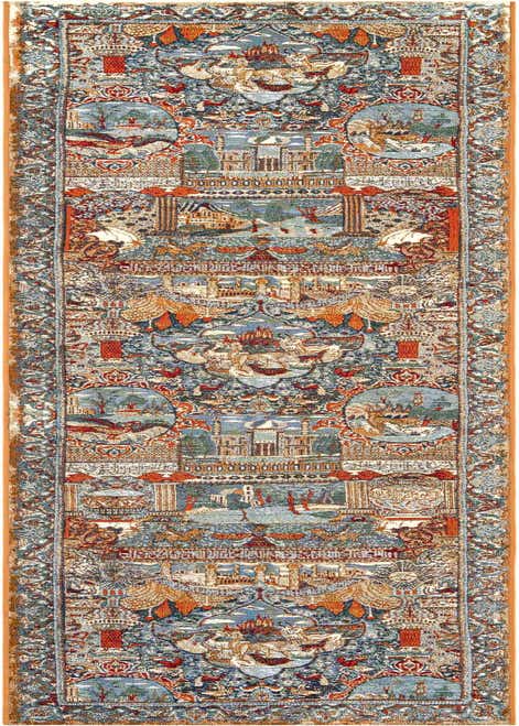 2' 7 x 12' Easy-Clean Traditional Indoor / Outdoor Runner Rug
