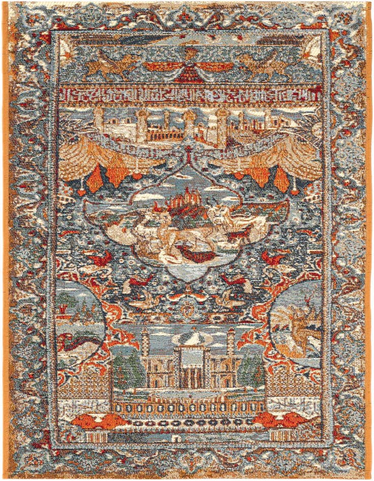 Detail image of 2' x 5' Easy-Clean Traditional Indoor / Outdoor Runner Rug