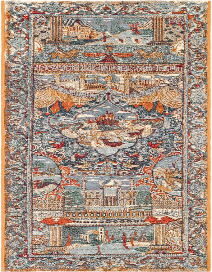 Detail image of 2' x 6' Easy-Clean Traditional Indoor / Outdoor Runner Rug