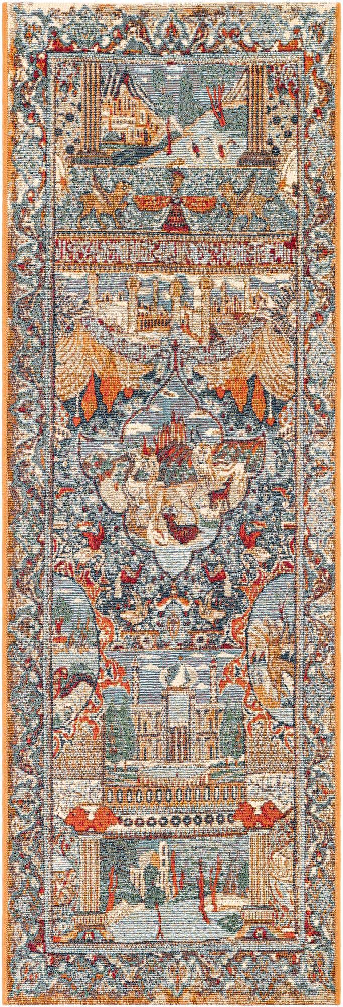 2' x 6' Easy-Clean Traditional Indoor / Outdoor Runner Rug