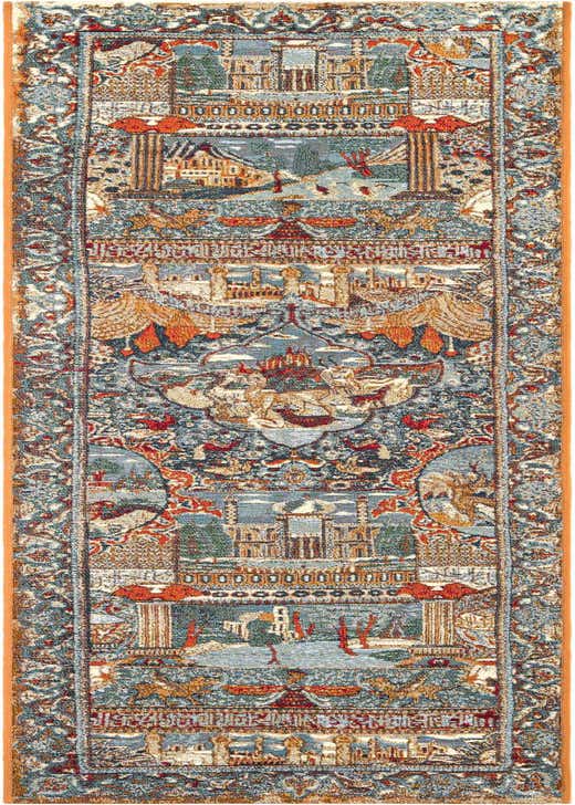 2' x 8' Easy-Clean Traditional Indoor / Outdoor Runner Rug