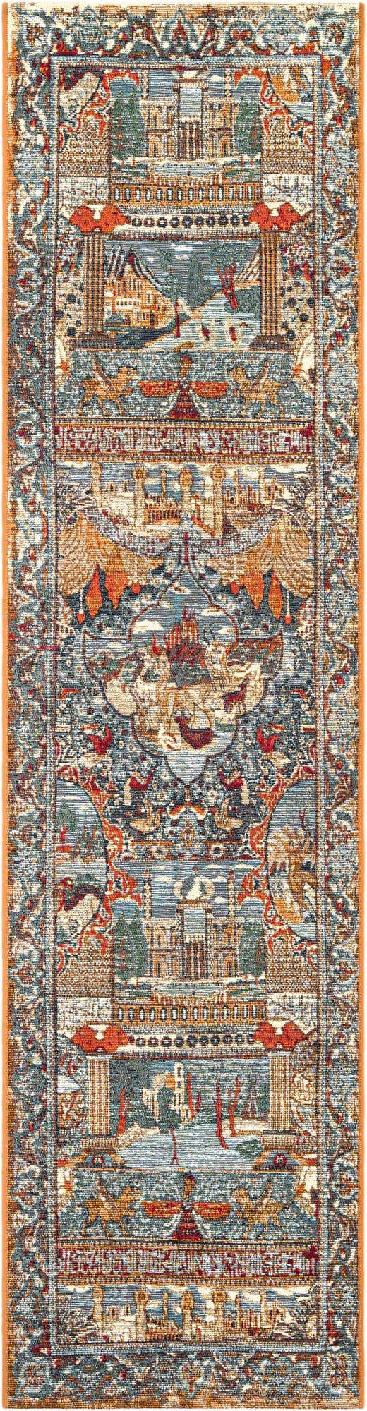 2' x 8' Easy-Clean Traditional Indoor / Outdoor Runner Rug
