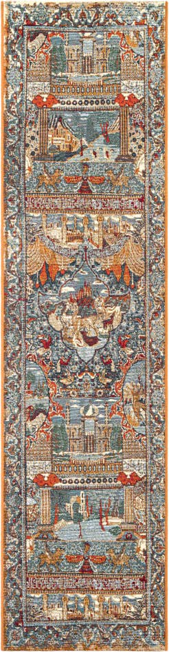 Detail image of 2' x 8' Easy-Clean Traditional Indoor / Outdoor Runner Rug