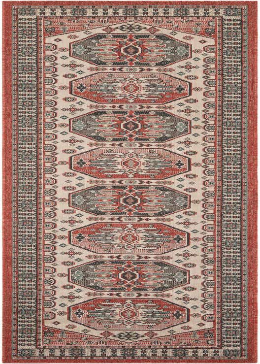 2' 7 x 10' Easy-Clean Traditional Indoor / Outdoor Runner Rug