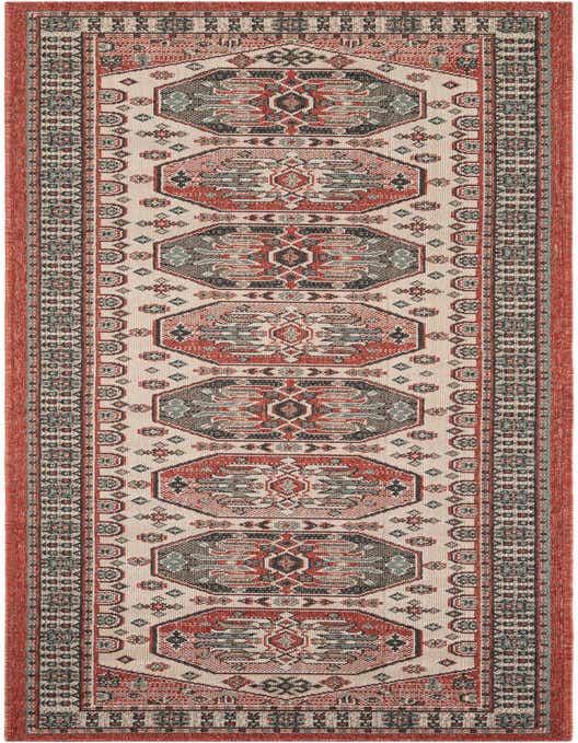 2' 7 x 10' Easy-Clean Traditional Indoor / Outdoor Runner Rug