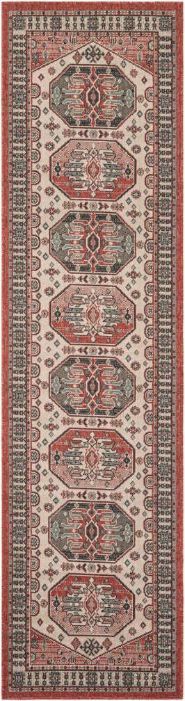 2' 7 x 10' Easy-Clean Traditional Indoor / Outdoor Runner Rug