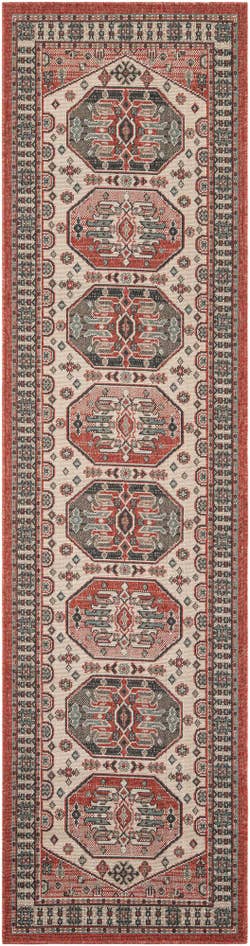 Detail image of 2' 7 x 10' Easy-Clean Traditional Indoor / Outdoor Runner Rug