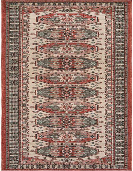 2' 7 x 12' Easy-Clean Traditional Indoor / Outdoor Runner Rug