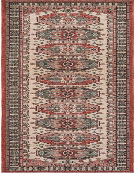 Detail image of 2' 7 x 12' Easy-Clean Traditional Indoor / Outdoor Runner Rug