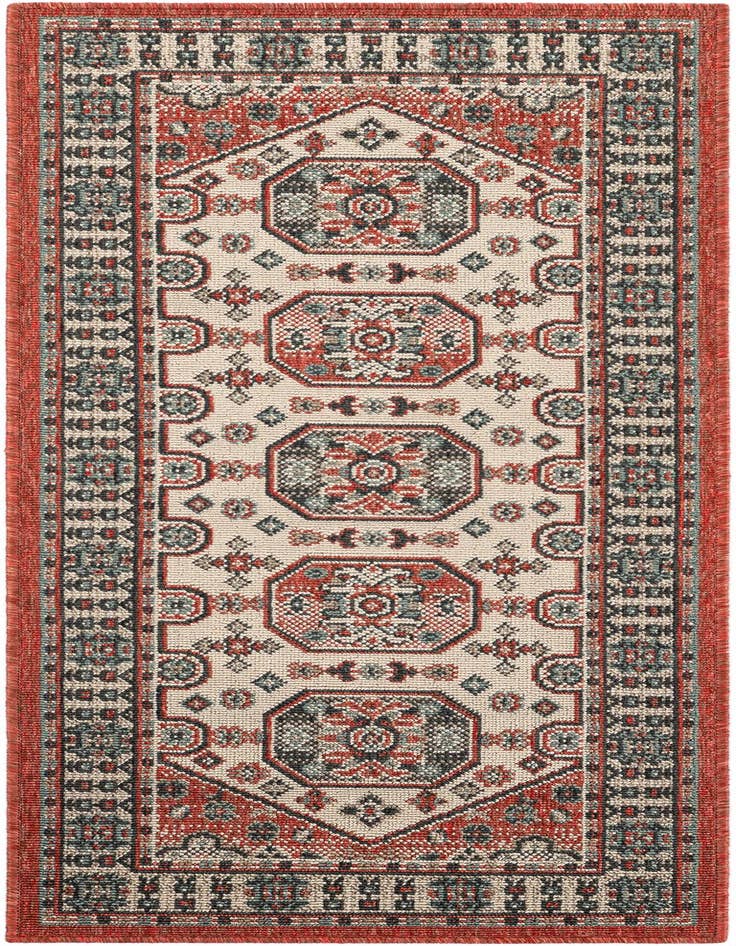 Detail image of 2' x 5' Easy-Clean Traditional Indoor / Outdoor Runner Rug