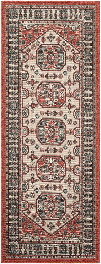 2' x 5' Easy-Clean Traditional Indoor / Outdoor Runner Rug