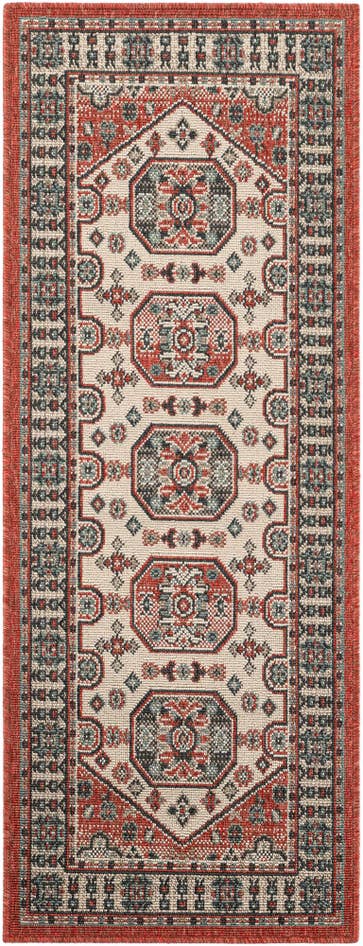 Detail image of 2' x 5' Easy-Clean Traditional Indoor / Outdoor Runner Rug