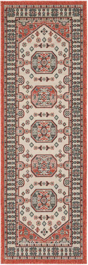 2' x 6' Easy-Clean Traditional Indoor / Outdoor Runner Rug