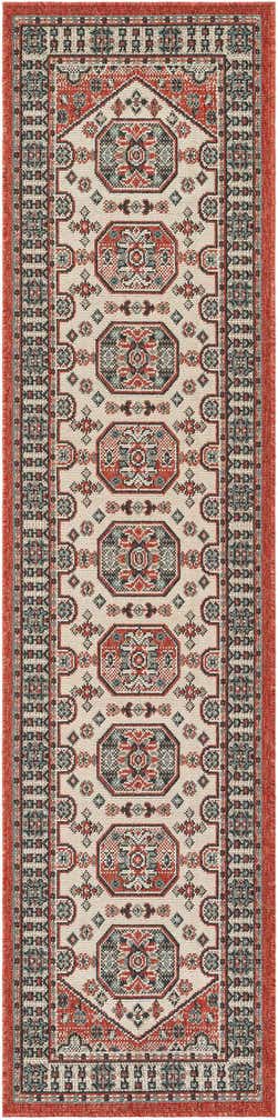 2' x 8' Easy-Clean Traditional Indoor / Outdoor Runner Rug