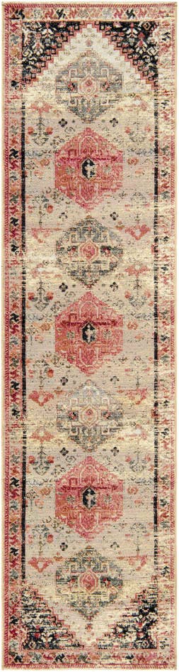 Detail image of 2' 7 x 10' Easy-Clean Traditional Indoor / Outdoor Runner Rug
