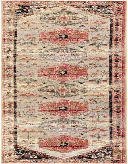 Detail image of 2' 7 x 12' Easy-Clean Traditional Indoor / Outdoor Runner Rug