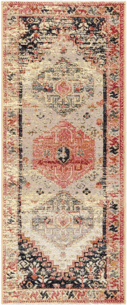 2' x 5' Easy-Clean Traditional Indoor / Outdoor Runner Rug