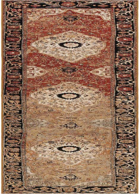 2' 7 x 12' Easy-Clean Traditional Indoor / Outdoor Runner Rug