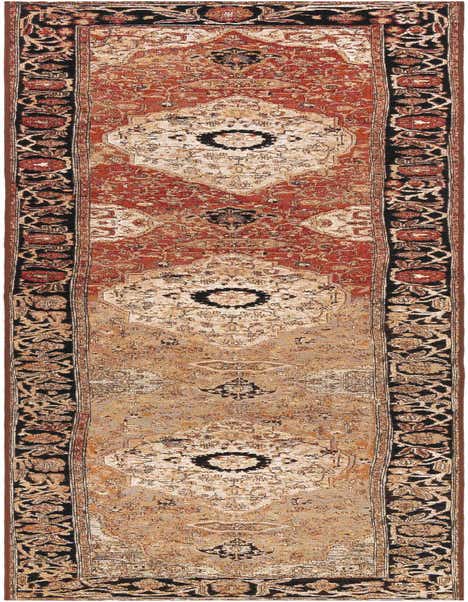 2' 7 x 12' Easy-Clean Traditional Indoor / Outdoor Runner Rug