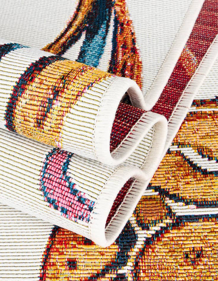 Detail image of 2' x 6'  Washable Traditional Indoor / Outdoor Runner Rug