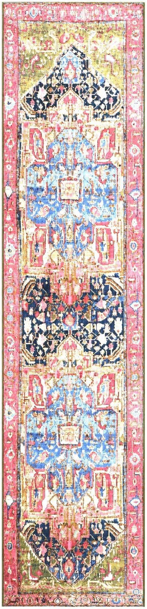 2' 7 x 11' Easy-Clean Traditional Indoor / Outdoor Runner Rug