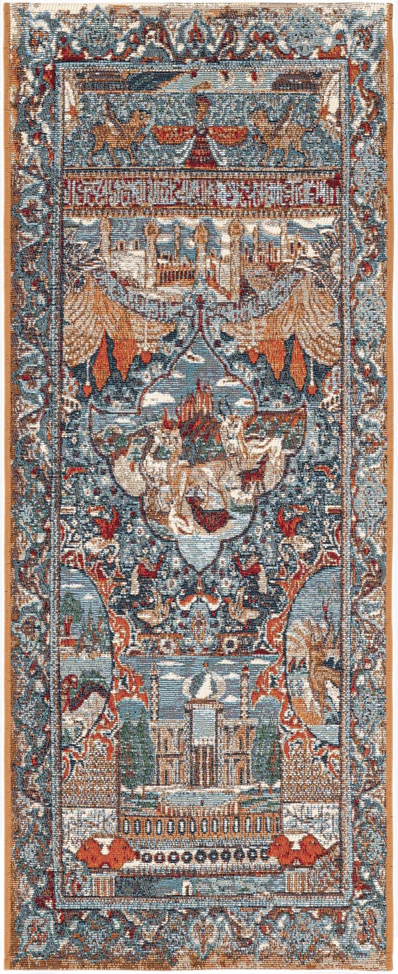 2' x 5'  Washable Traditional Indoor / Outdoor Runner Rug